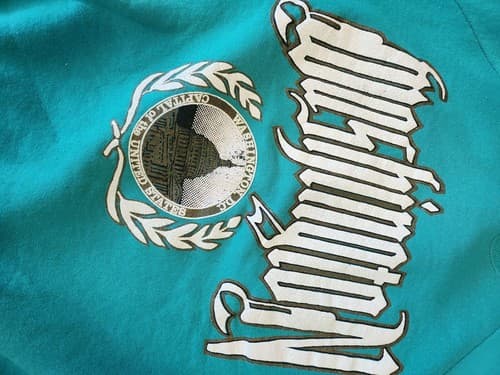 Vintage Unisex Green Washington Fruit Of The Loom Pullover Crew Neck Sweatshirt - Thumbnail 3