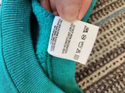 Vintage Unisex Green Washington Fruit Of The Loom Pullover Crew Neck Sweatshirt - Thumbnail 5