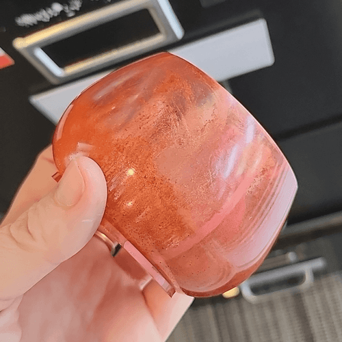 Retro Looking Orange and Yellow Mini Mushroom Jar Trinket Dish with Lid - Thumbnail 7