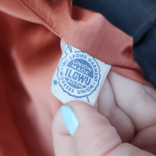 Vintage ILGWU Union Made 1960s Fur Collar Blue Chunky Button Mod Ladies Jacket - Thumbnail 10