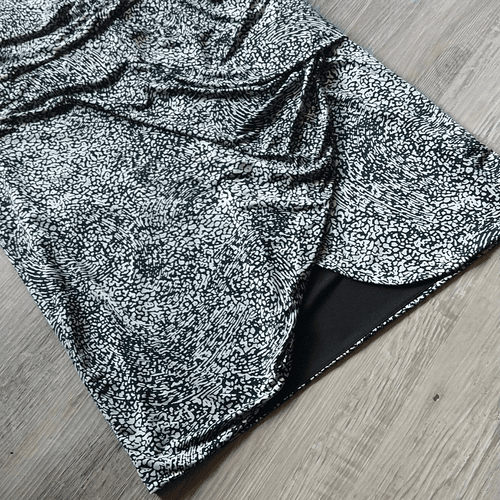 Apostrophe Black And White Shift Dress - Thumbnail 6