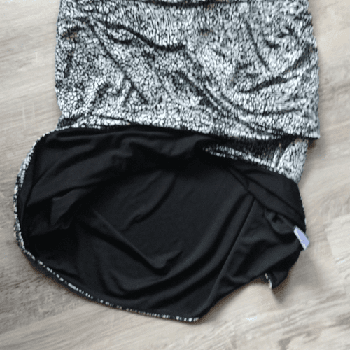 Apostrophe Black And White Shift Dress - Thumbnail 9