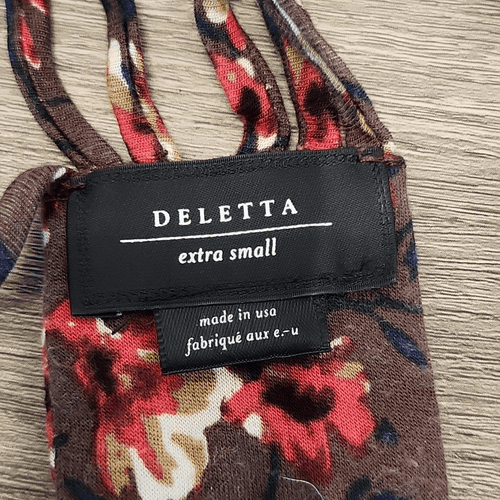 Deletta Brown Floral Racer Back Tank Top - Thumbnail 3