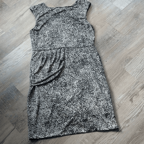 Apostrophe Black And White Shift Dress - Thumbnail 10
