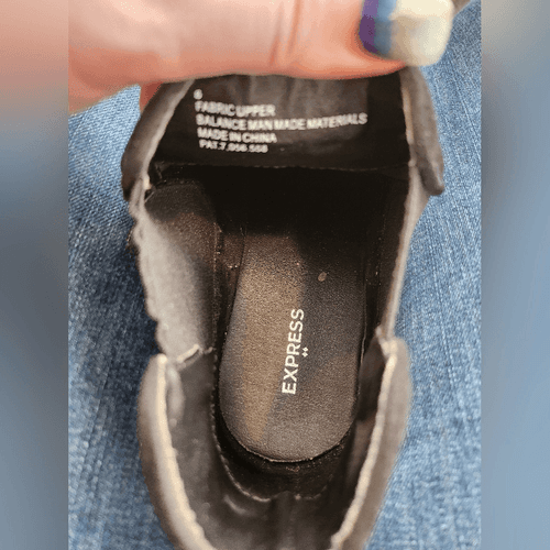 Express Black Faux Suede Booties - Thumbnail 4