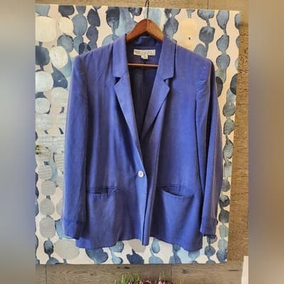 Vintage Blue 100% Blazer Real Clothes For Saks Fifth Avenue Exclusive - Thumbnail 2