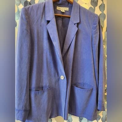 Vintage Blue 100% Blazer Real Clothes For Saks Fifth Avenue Exclusive - Thumbnail 4
