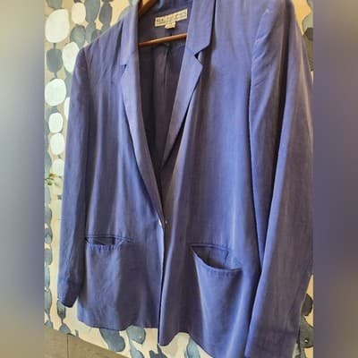 Vintage Blue 100% Blazer Real Clothes For Saks Fifth Avenue Exclusive - Thumbnail 3