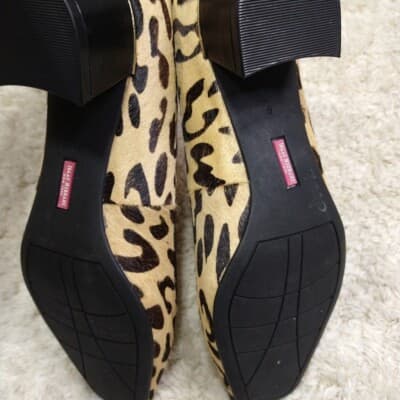 Isaac Mizrahi Calf Hair Animal Print Block Heels - Thumbnail 7