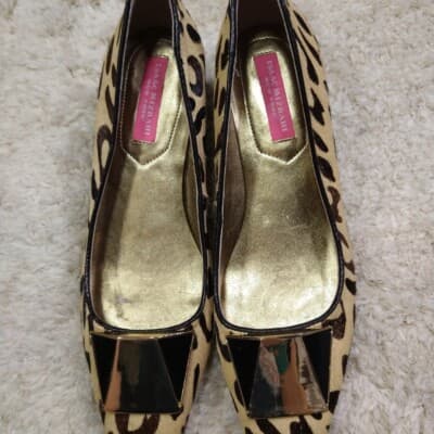 Isaac Mizrahi Calf Hair Animal Print Block Heels - Thumbnail 2