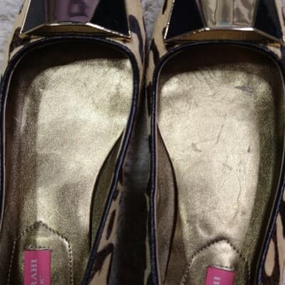 Isaac Mizrahi Calf Hair Animal Print Block Heels - Thumbnail 5