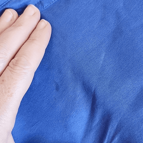 Fuda International Blue Silk Windbreaker Light Weight Jacket - Thumbnail 5