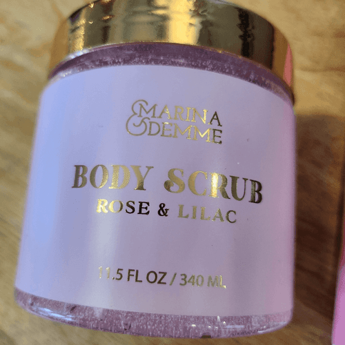 Marina & Demme Pink Peony Body Wash and Lotion and Rose Lilac Body Scub - Thumbnail 2