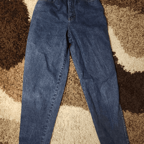 Vintage Union Bay Dark Denim Pleated front Mom Jeans High Waist - Thumbnail 8