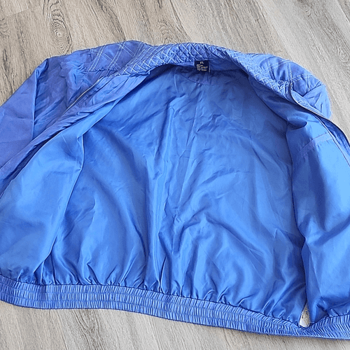 Fuda International Blue Silk Windbreaker Light Weight Jacket - Thumbnail 8