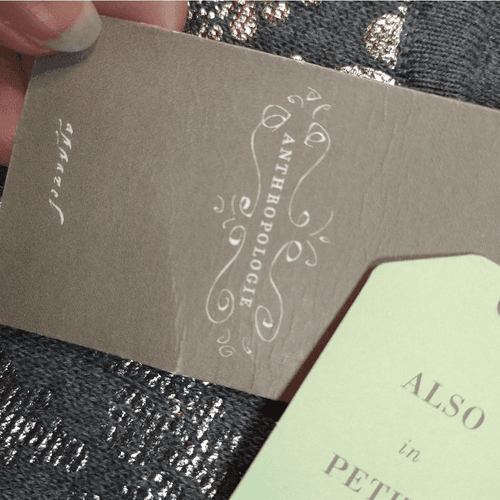 Grey and Silver Anthropologie Moth Knit top - Thumbnail 4