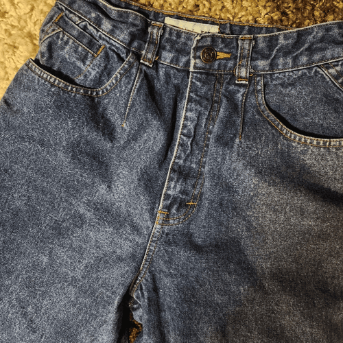Vintage Union Bay Dark Denim Pleated front Mom Jeans High Waist - Thumbnail 5
