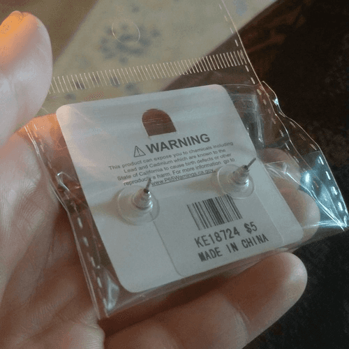 No Bad Trips Tiny Acrylic Stud Earrings - Thumbnail 5