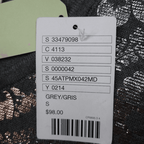 Grey and Silver Anthropologie Moth Knit top - Thumbnail 5