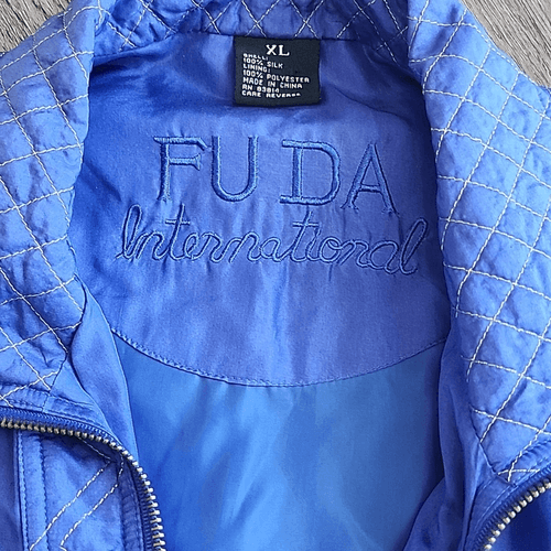 Fuda International Blue Silk Windbreaker Light Weight Jacket - Thumbnail 4
