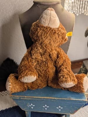 Rare Vintage Steiff Cosy Plush Bear #082115 Polyester Flat Lay Soft Brown Teddy - Thumbnail 5