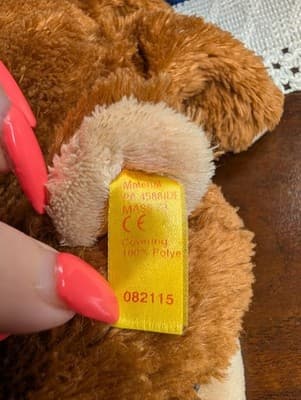 Rare Vintage Steiff Cosy Plush Bear #082115 Polyester Flat Lay Soft Brown Teddy - Thumbnail 12