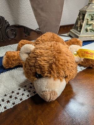 Rare Vintage Steiff Cosy Plush Bear #082115 Polyester Flat Lay Soft Brown Teddy - Thumbnail 2