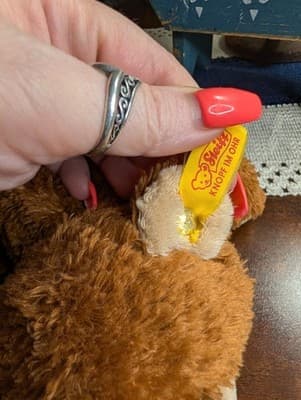 Rare Vintage Steiff Cosy Plush Bear #082115 Polyester Flat Lay Soft Brown Teddy - Thumbnail 11