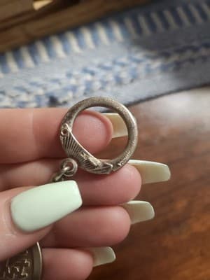 Gute Fahrt Vintage Alpaca German Silver Key Chain With Safety - Thumbnail 6