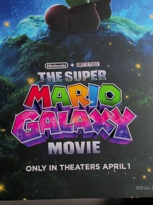 Super Mario Galaxy Movie 2026 Embossed Promo Print Unframed Poster Mario Yoshi - Thumbnail 4