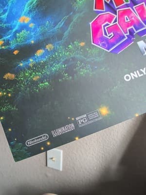 Super Mario Galaxy Movie 2026 Embossed Promo Print Unframed Poster Mario Yoshi - Thumbnail 2