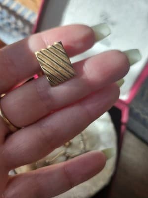 Single Mens Cuff Links And Tie Clips Swank And Others Tiger Eye - Thumbnail 4