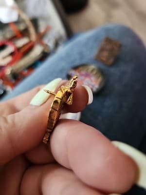 Gold Tone Hot Air Ballon Pendant Pin Toadland 1999 Vintage - Thumbnail 3