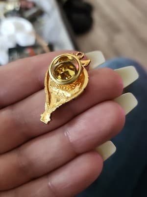 Gold Tone Hot Air Ballon Pendant Pin Toadland 1999 Vintage - Thumbnail 5