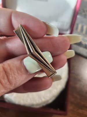 Single Mens Cuff Links And Tie Clips Swank And Others Tiger Eye - Thumbnail 9