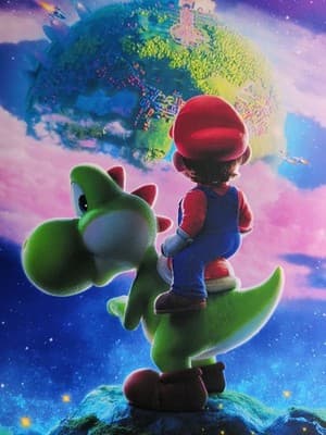 Super Mario Galaxy Movie 2026 Embossed Promo Print Unframed Poster Mario Yoshi - Thumbnail 5