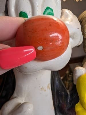 Vintage Warner Bros. Inc CERAMIC Tweety & Silvester 1972 Coin Bank hand Painted - Thumbnail 5