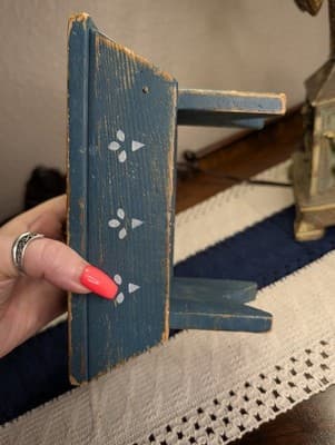 Handmade Mini Stool Primative Country Doll House Table Decor Miniature Furniture - Thumbnail 7