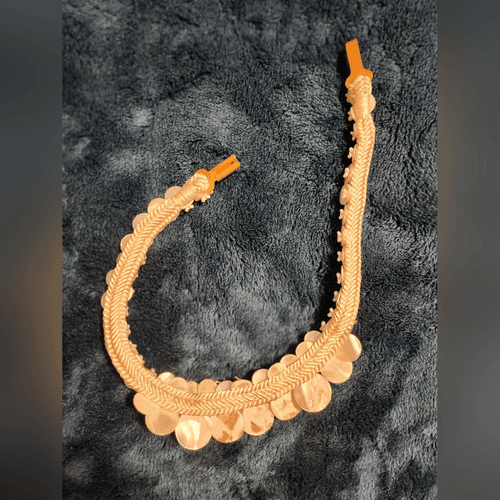 Rare Vintage 1940s Mother Of Pearl Corded Choker with Love Bird Pair and Earring - Thumbnail 6