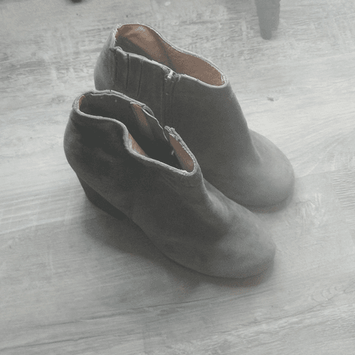 Grey Suede Jeffrey Campbell Heel Ankle Boots - Thumbnail 4