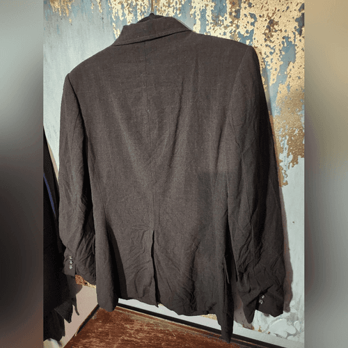 Banana Republic Stretch Made in Italy Brown Wool Jacket - Thumbnail 6