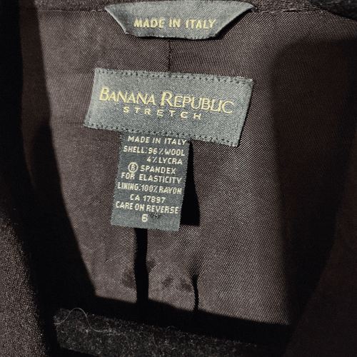 Banana Republic Stretch Made in Italy Brown Wool Jacket - Thumbnail 3