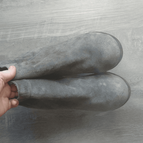 Grey Suede Jeffrey Campbell Heel Ankle Boots - Thumbnail 5