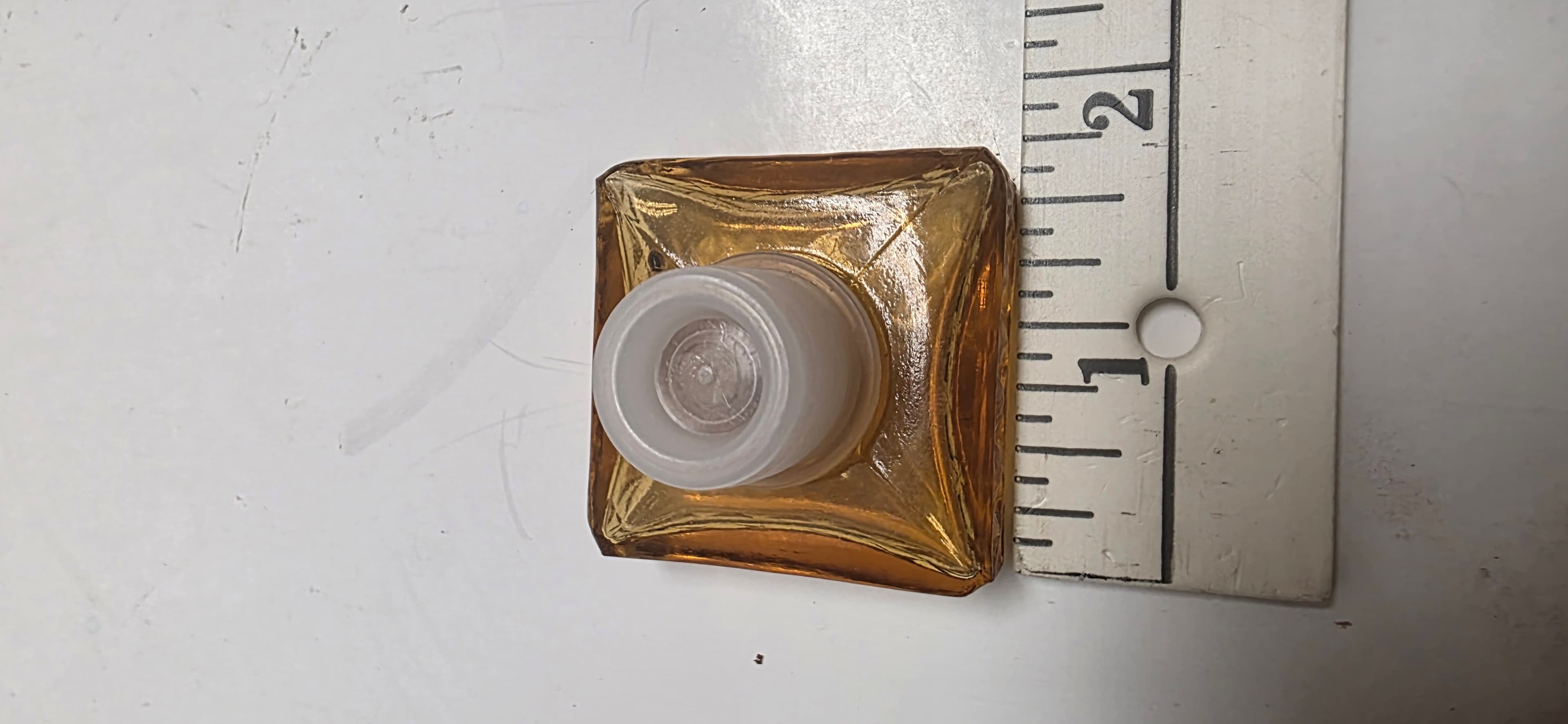 Vintage Royal Craft Amber Glass Decanter Scotch Bottle Diamond Point Square 70s - Thumbnail 6