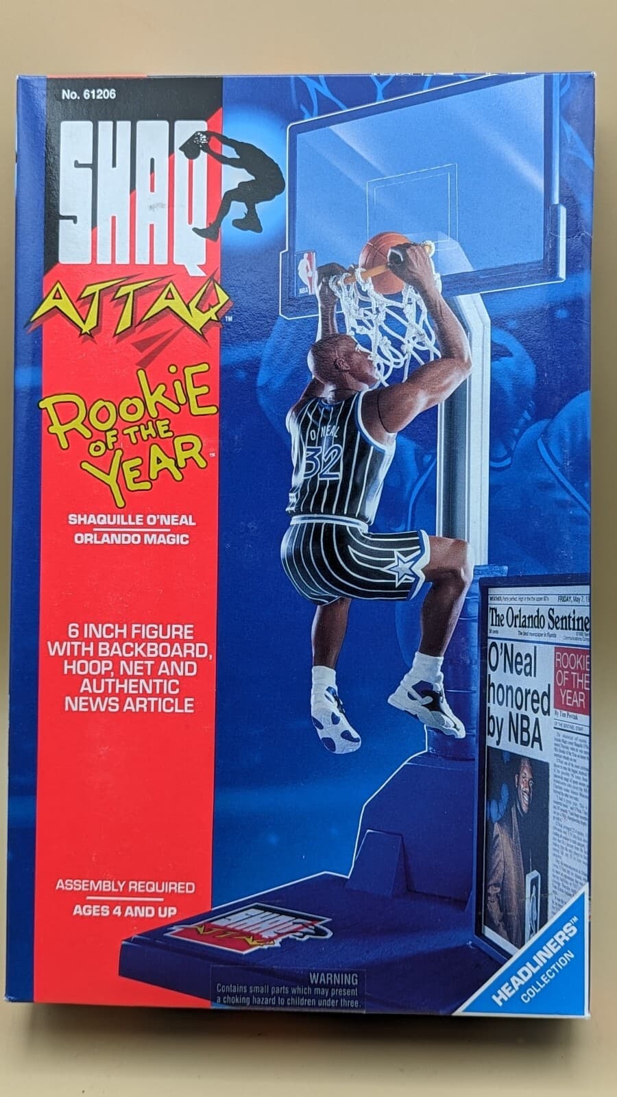 Shaq Attaq Rookie of the Year Shaquille O Neal Orlando Magic Kenner Figure - Thumbnail 5