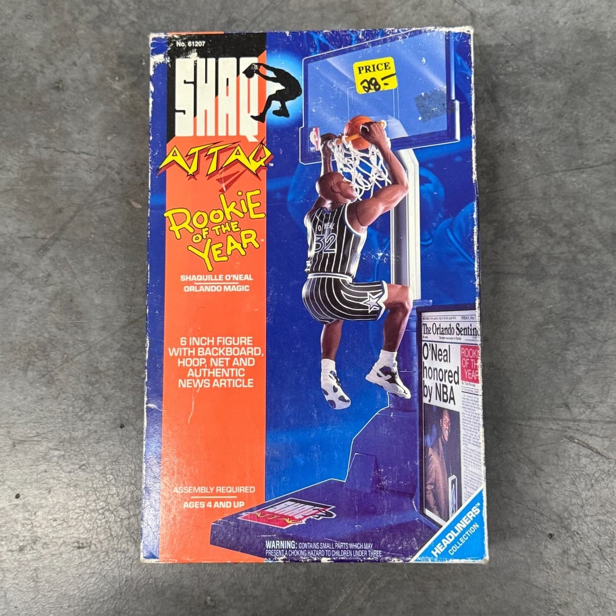 Shaq Attaq Rookie of the Year Shaquille O Neal Orlando Magic Kenner Figure - Thumbnail 3