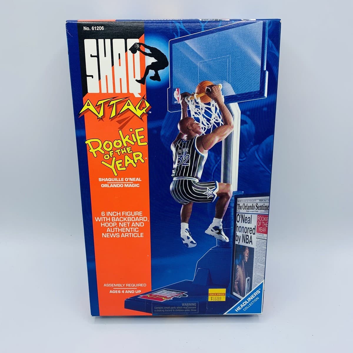 Shaq Attaq Rookie of the Year Shaquille O Neal Orlando Magic Kenner Figure - Thumbnail 6