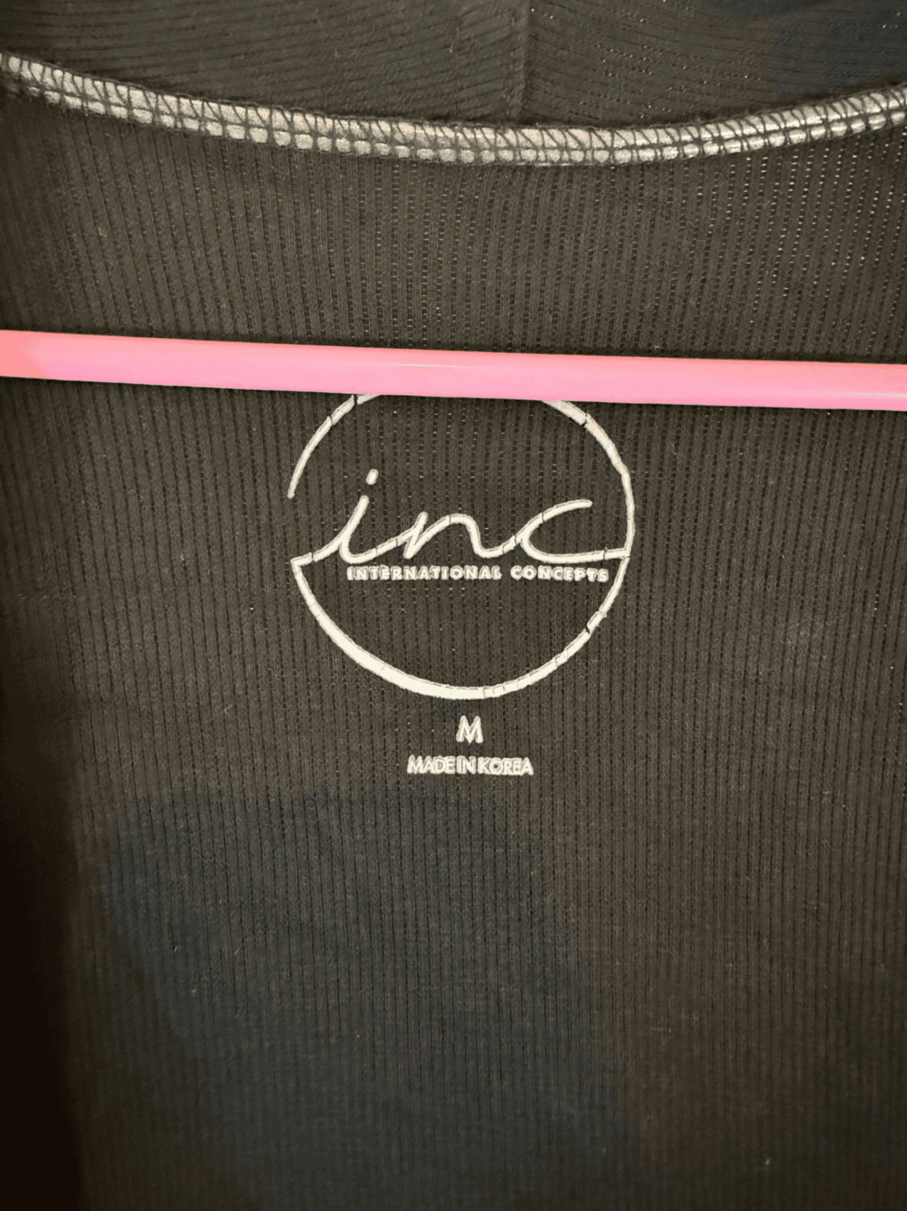 INC International Concepts Black Long Sleeve Top M