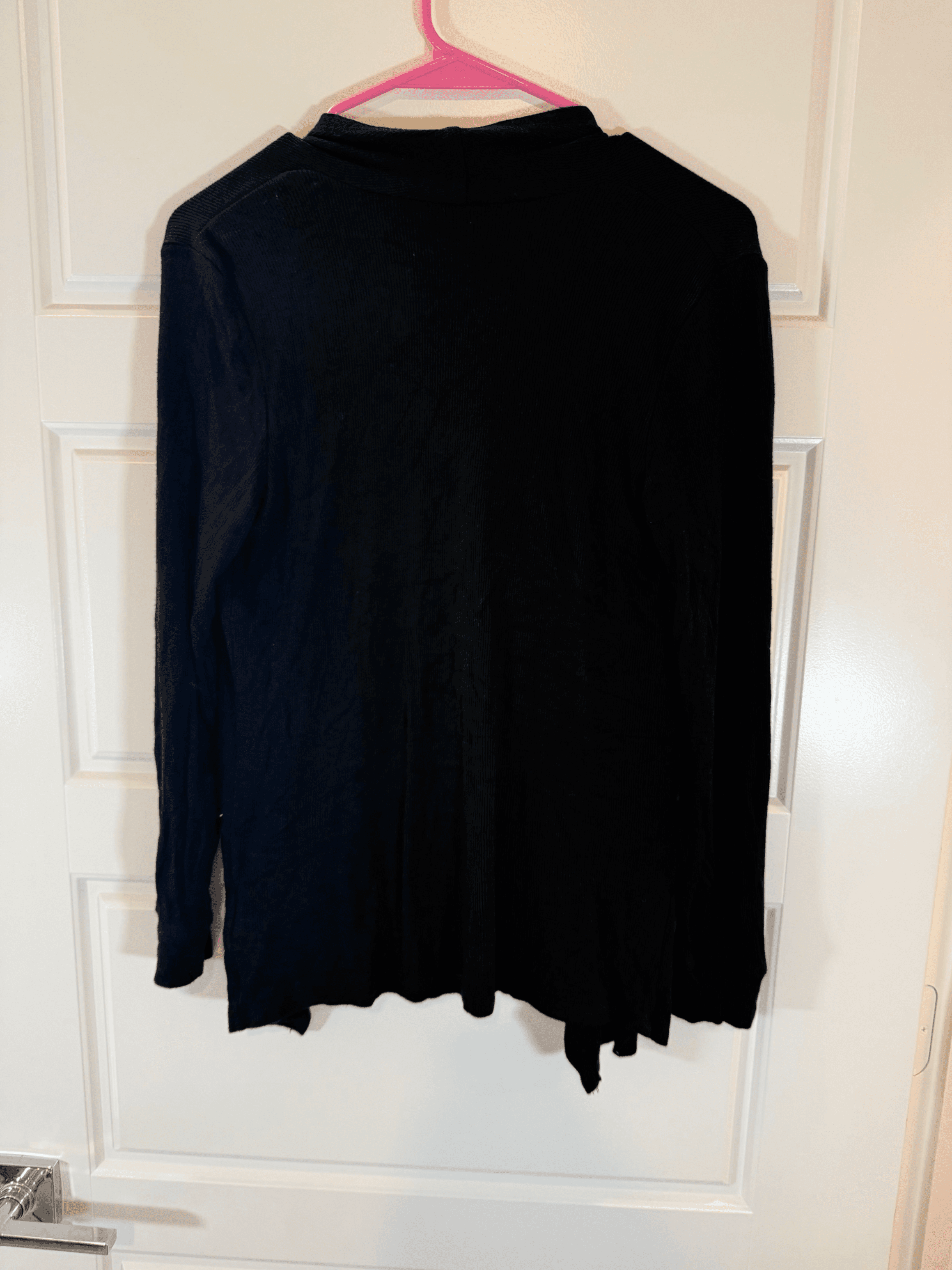 INC International Concepts Black Long Sleeve Top M - Thumbnail 3
