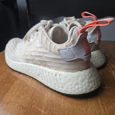 Adidas NMD R2 Shoes Womens Size 5.5 Beige White Boost BA7260 Athletic Sneakers - Thumbnail 3